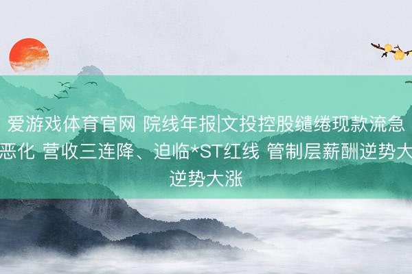 爱游戏体育官网 院线年报|文投控股缱绻现款流急速恶化 营收三连降、迫临*ST红线 管制层薪酬逆势大涨
